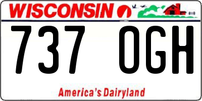 WI license plate 737OGH