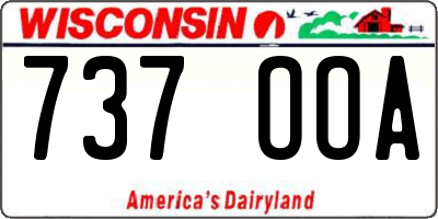 WI license plate 737OOA