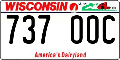 WI license plate 737OOC