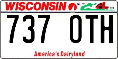 WI license plate 737OTH