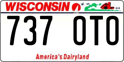 WI license plate 737OTO