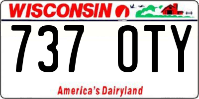 WI license plate 737OTY