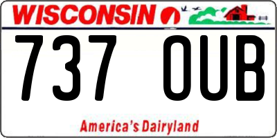 WI license plate 737OUB