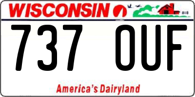 WI license plate 737OUF