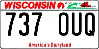 WI license plate 737OUQ