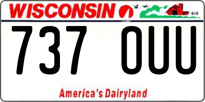 WI license plate 737OUU