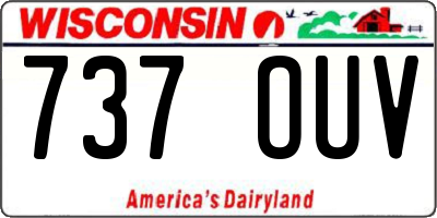 WI license plate 737OUV