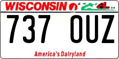 WI license plate 737OUZ