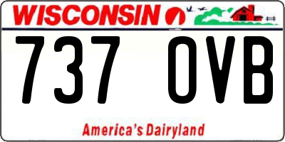 WI license plate 737OVB