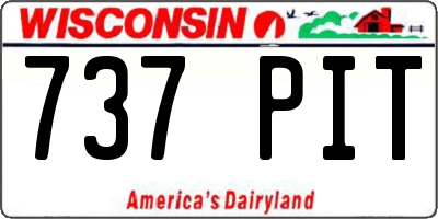 WI license plate 737PIT