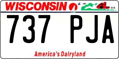 WI license plate 737PJA