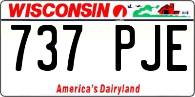 WI license plate 737PJE
