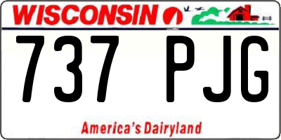 WI license plate 737PJG