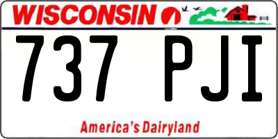 WI license plate 737PJI