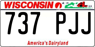 WI license plate 737PJJ
