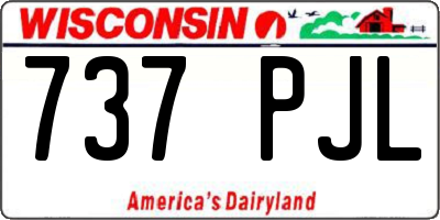 WI license plate 737PJL
