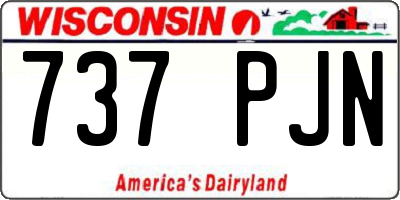 WI license plate 737PJN