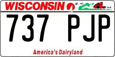 WI license plate 737PJP