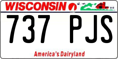 WI license plate 737PJS
