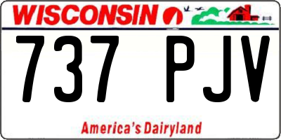 WI license plate 737PJV