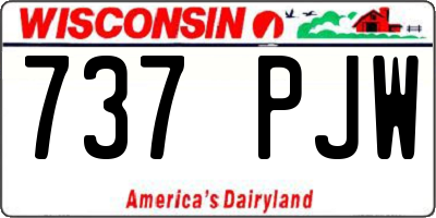 WI license plate 737PJW