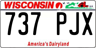 WI license plate 737PJX