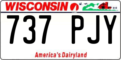 WI license plate 737PJY
