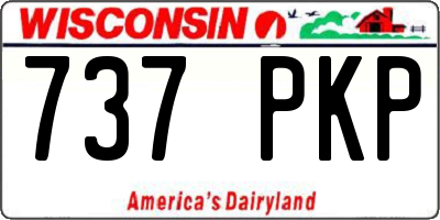 WI license plate 737PKP