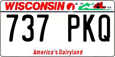 WI license plate 737PKQ