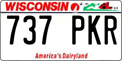WI license plate 737PKR