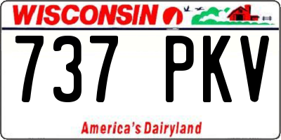 WI license plate 737PKV