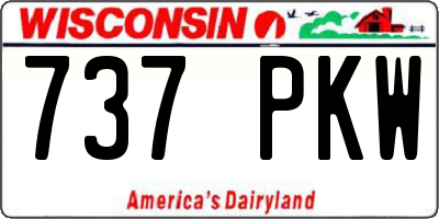 WI license plate 737PKW