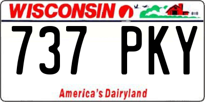 WI license plate 737PKY
