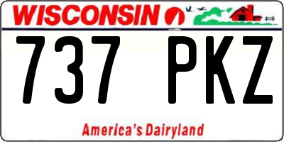 WI license plate 737PKZ
