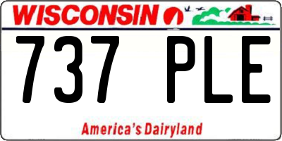 WI license plate 737PLE