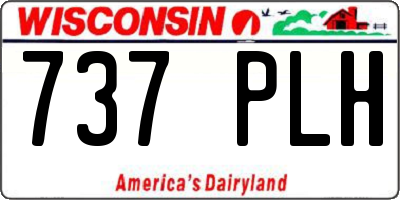 WI license plate 737PLH