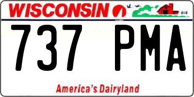 WI license plate 737PMA