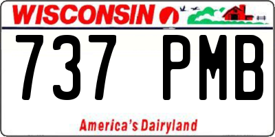 WI license plate 737PMB