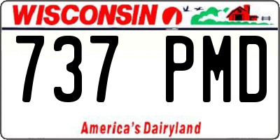 WI license plate 737PMD