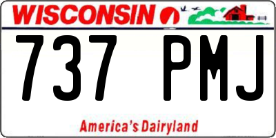 WI license plate 737PMJ