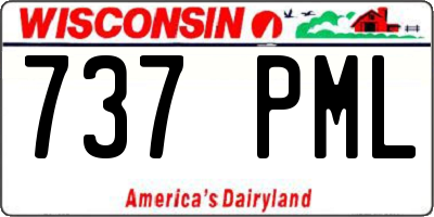 WI license plate 737PML