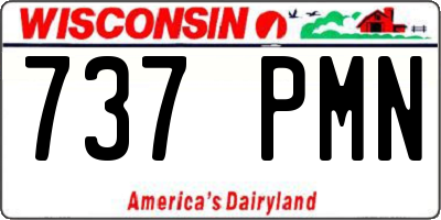 WI license plate 737PMN