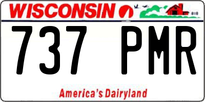 WI license plate 737PMR