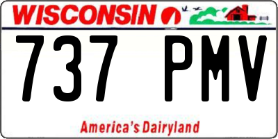 WI license plate 737PMV