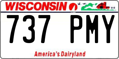 WI license plate 737PMY