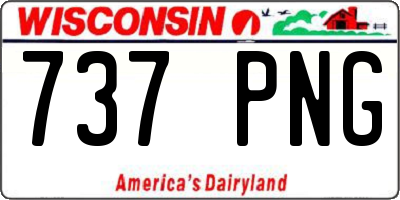 WI license plate 737PNG
