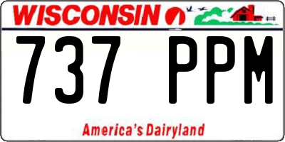 WI license plate 737PPM