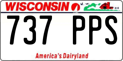 WI license plate 737PPS
