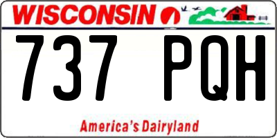 WI license plate 737PQH