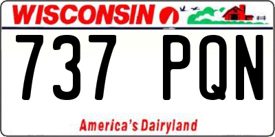 WI license plate 737PQN